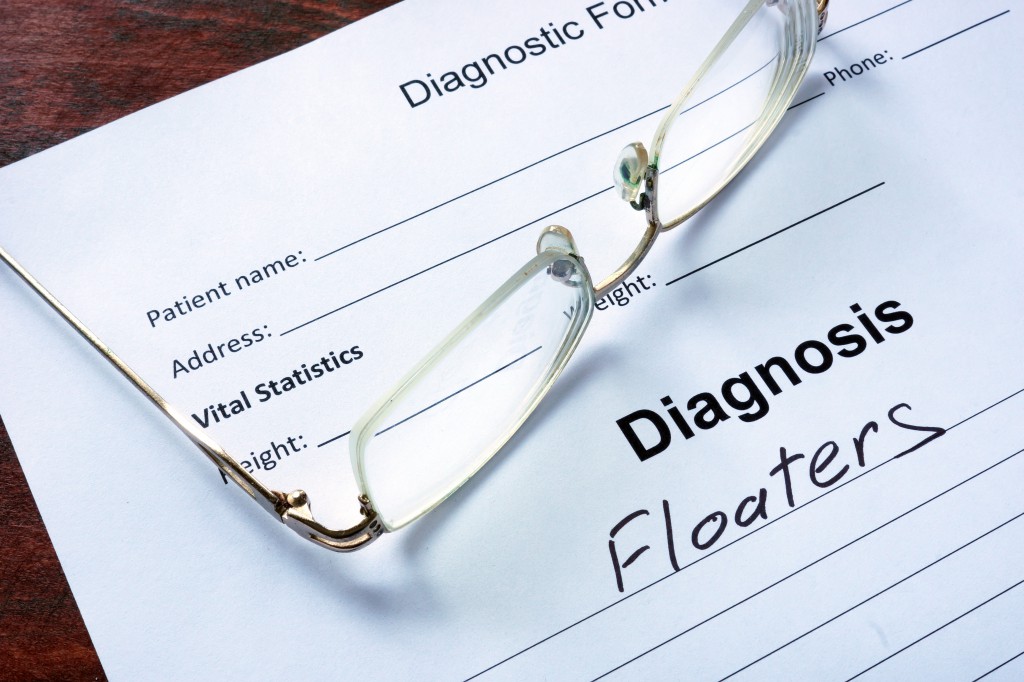 Diagnostic Form Indicating Patient Has Been Diagnosed With Eye Floaters